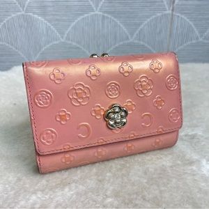 Clathas Pink Embossed Leather Wallet